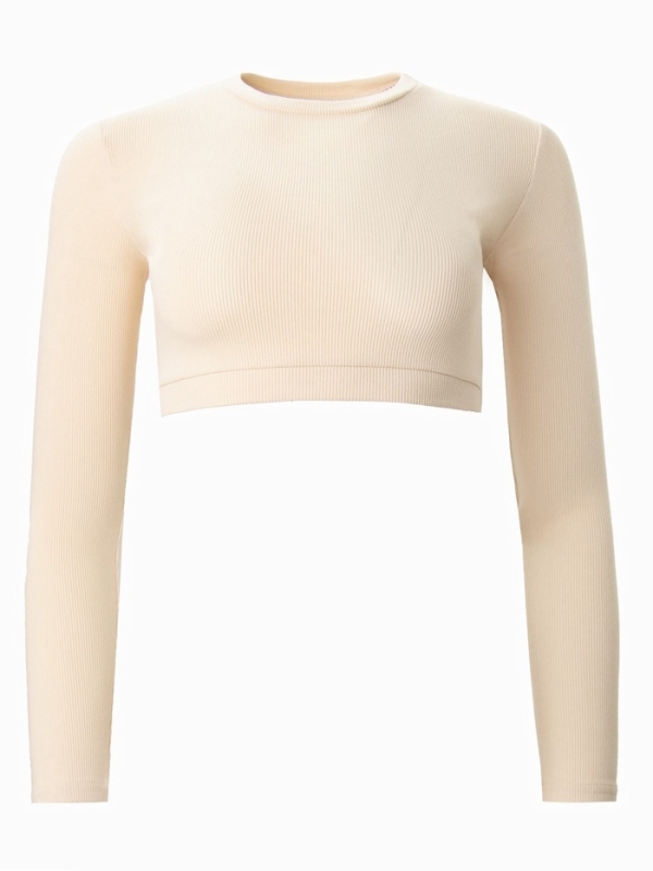 Лонгслив женский MINAKU: Casual Collection цвет бежевый, размер 42 Лонгслив женский MINAKU: Casual Collection цвет бежевый, размер 42