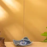 Подставка под благовония "Черепашки в море" керамика, цв. голубой, 10,5х8,5х3,5 см