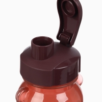 Поильник-непроливайка, 350 мл. "Мишка", цвет бежевый/коричневый