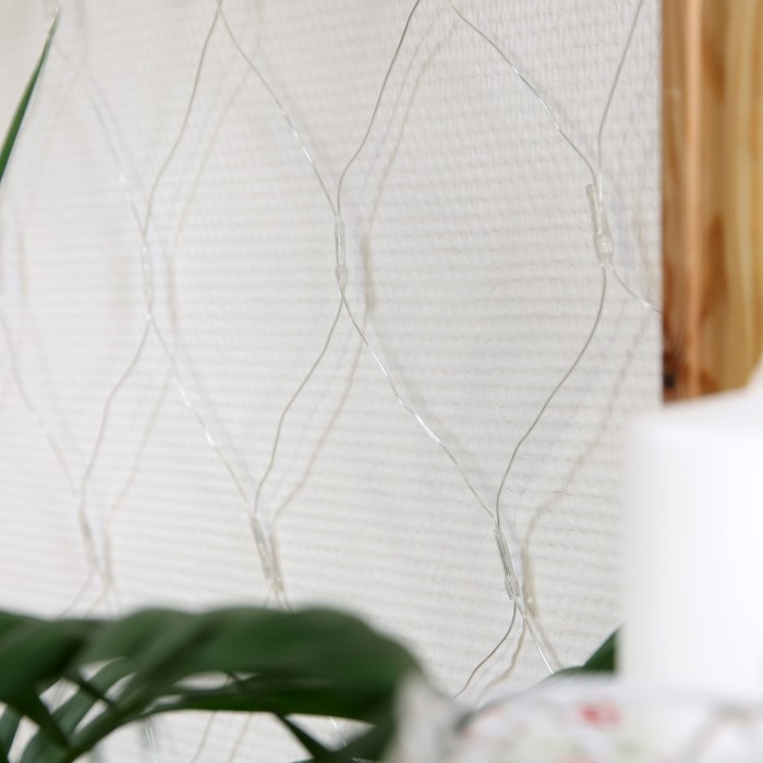 Гирлянда &laquo;Сеть&raquo; 1.6 &times; 1.6 м, IP20, прозрачная нить, 144 LED, свечение синее, 8 режимов, 220 В