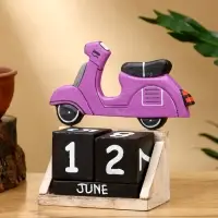 Календарь настольный &laquo;Мопед&raquo;, 14&times;5.5&times;14.5 см, дерево, фиолетовый