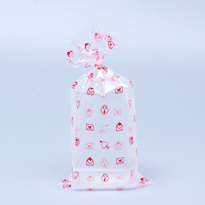 Пакет фасовочный БОПП, "Почта любви" 15*30 см набор 50 шт