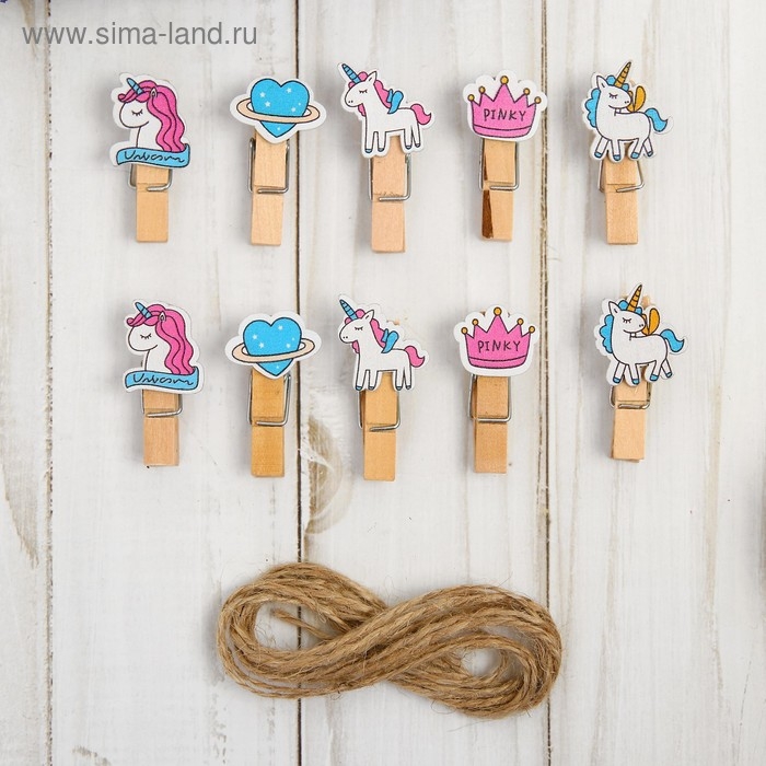 Набор декоративных прищепок "Набор прицессы" набор 10 шт.