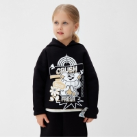 Толстовка (худи) детская MINAKU: CRUSH, цвет чёрный, рост 104 см Толстовка (худи) детская MINAKU: CRUSH, цвет чёрный, рост 104 см