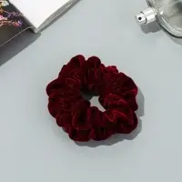 Резинка для волос &laquo;Орбита&raquo;, джемма бархат, 10 см, бордовая