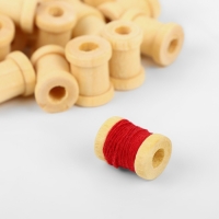 Набор деревянных катушек без покрытия, 50 шт, d = 0,9 &times; 1,2 см