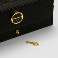 Подставка для украшений «Шкатулка» 2 яруса, 17×23×10 см, цвет чёрный Подставка для украшений «Шкатулка» 2 яруса, 17×23×10 см, цвет чёрный