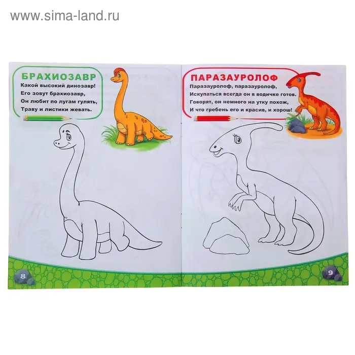 Раскраска для мальчиков &laquo;Мир динозавров&raquo;, 12 стр.