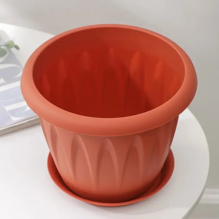 Горшок с поддоном &laquo;Алиция&raquo;, 2,6 л, цвет терракотовый