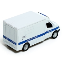 Машина металлическая &laquo;Полиция&raquo;, 1:32, инерционная, световые и звуковые эффекты, русская озвучка, открываются двери, цвет белый