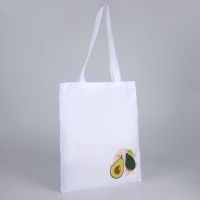 Сумка-шопер &laquo;Авокадо&raquo; без молнии, белая