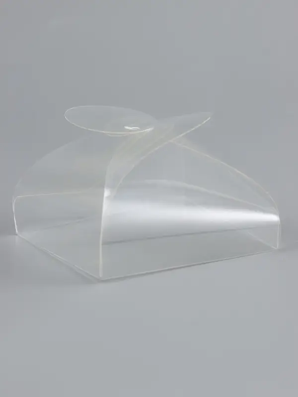 Складная прозрачная коробка из PVC, для упаковки подарков, 6.3&times;6.3&times;4 см