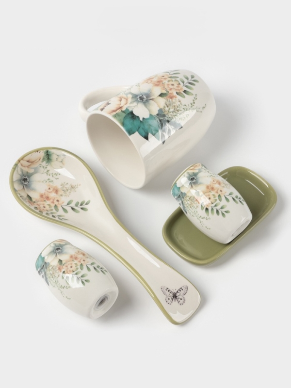 Лимонница Доляна "Цветы" цвет белый   9x9 см