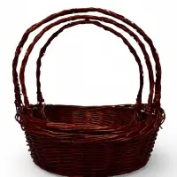 Набор корзин 3 шт ИВА 56х39х18 48х33х15 40х27х13 см ручка h=18/15/13 см