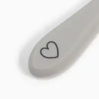 Тарелка детская на присоске и ложка, серый, Mum&Baby