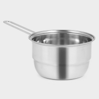 Пароварка-яйцеварка из нержавеющей стали &laquo;Вейлер&raquo;, 18&times;22 см, стеклянная крышка, цвет хромированный