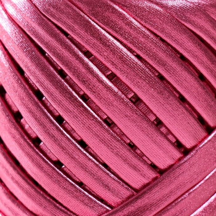 Трикотажная пряжа металлик"Дискотека" 100г (Розовый)