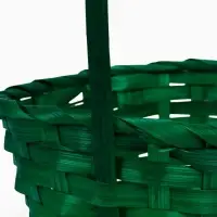 Набор корзин 3 шт 22х18x10 24х19x10 27х21x10 см ручка h=24/26/28 см зеленый