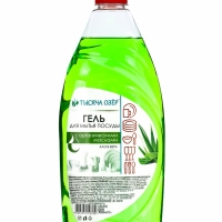 ТЫСЯЧА ОЗЁР Гель для мытья посуды "Алоэ вера" с органическим маслом оливы, 900 мл