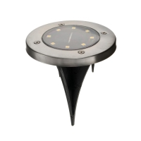 Садовый светильник на солнечной батарее, 11.5 &times; 13 &times; 11.5 см, 8 LED, свечение тёплое белое