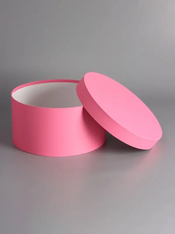 Коробка круглая розовая, 30 х 15 см