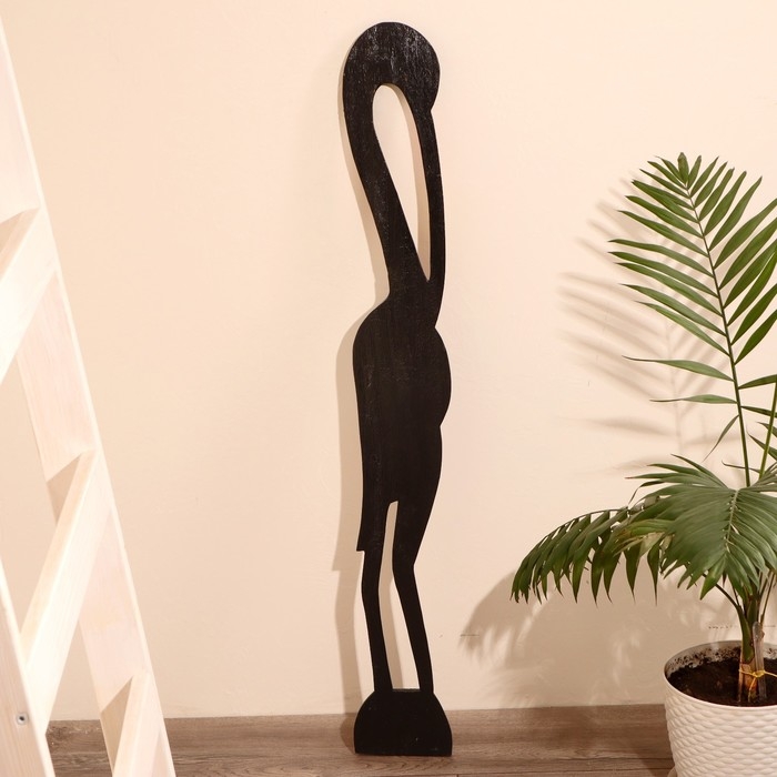 Панно настенное дерево "Аист цветной" 95х13х1 см МИКС