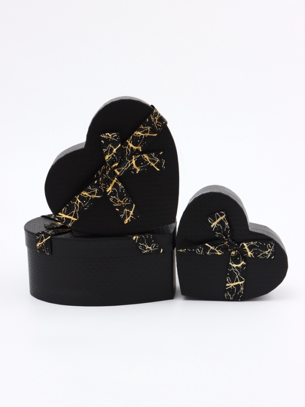 Набор коробок 3 в 1 сердца 22 х 20 х 9;  18.5 х 17 х 7.5; 1 6 х 14 х 6 см