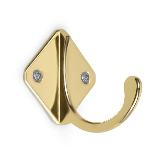 Крючок мебельный ТУНДРА TKO026, однорожковый, золото, 20 шт.