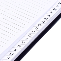 Телефонная книга А5, 64 листа deVENTE. Bravo, твердая обложка из искусственной кожи с поролоном, кремовый блок 70 г/м2, синий