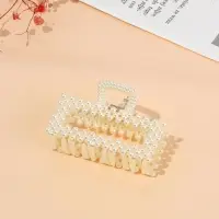 Краб для волос "Лиллиан" прямой, 7,5 см, белый