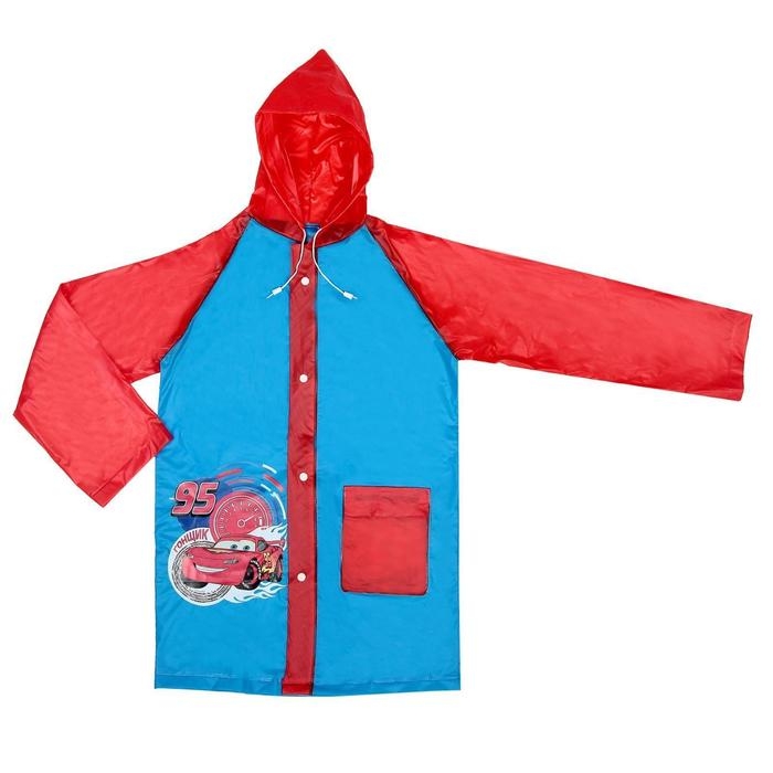 Дождевик детский, размер M, 100-110 см, Тачки