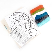 Школа талантов Набор для творчества Ковровая вышивка Карпы, подрамник