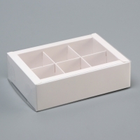 Коробка для 6 конфет, 13,7 х 9,85 х 3,85 см. Кондитерская упаковка Коробка для 6 конфет, 13,7 х 9,85 х 3,85 см. Кондитерская упаковка