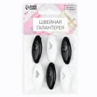 Булавки безопасные &laquo;Сердце&raquo;, 40 мм, 6 шт, цвет чёрный/белый