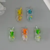 Подвеска для творчества акрил "Коктейль. Двуликий" светится в темноте МИКС 3х1,1х1,9 см