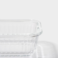 Контейнер для еды из жаропрочного стекла Доляна &laquo;Данте&raquo;, прямоугольный, 370 мл, 14,5&times;10,5&times;5,5 см