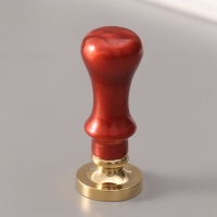 Печать для сургуча с пластиковой ручкой "Венок с буквой D" 2,5х2,5х6,3 см