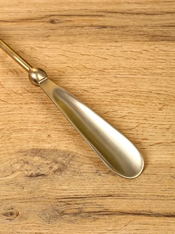 Ложка для обуви &laquo;Перламутр&raquo;, латунь, смола, 48.5 см