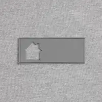 Лейбл из ПВХ с вырубкой &laquo;Дом&raquo;, серый