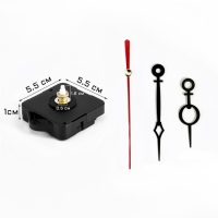 Часовой механизм со стрелками "Соломон-11", плавный ход, шток 16 мм, стрелки 47/68/73 мм