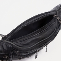 Поясная сумка на молнии, цвет чёрный Поясная сумка на молнии, цвет чёрный