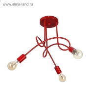 Светильник "Узел" красный 3x40W E27 85x85x40 см