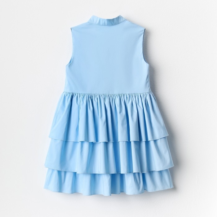 Платье для девочки MINAKU: Cotton collection цвет голубой, р-р 128 Платье для девочки MINAKU: Cotton collection цвет голубой, р-р 128