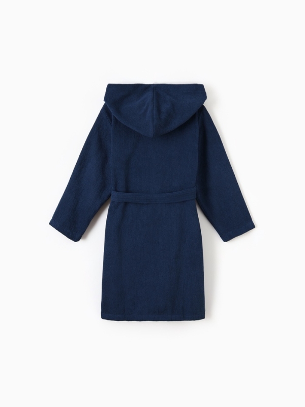 Халат детский Экономь и Я, цв. тёмно-синий, р-р 30, 100% хл, 340 г/м2