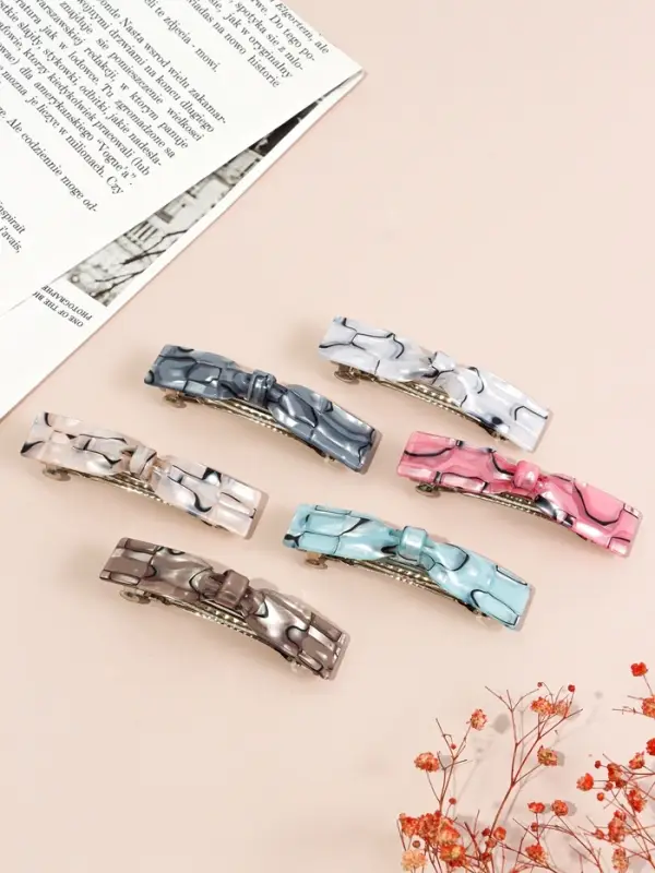 Заколка-автомат для волос "Велия" сияние, 9 см, микс