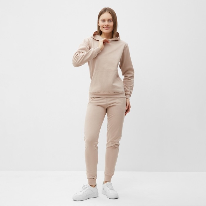 Комплект женский (фуфайка/брюки) НАЧЁС, цвет бежевый, размер 48 Комплект женский (фуфайка/брюки) НАЧЁС, цвет бежевый, размер 48