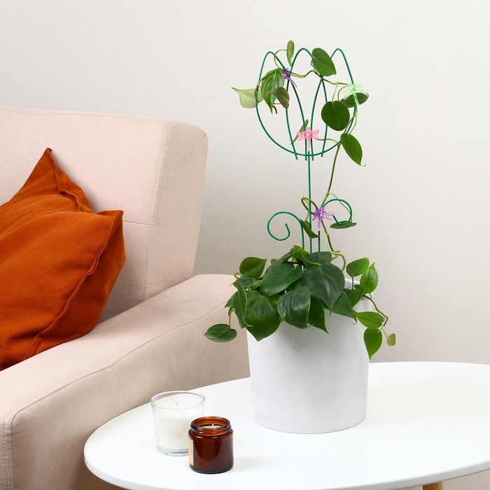 Шпалера, 45&times;15&times;0.3 см, металл, зелёная, &laquo;Тюльпан&raquo;, цвет МИКС