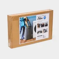 Плетёная корзина для белья с крышкой "Лён" 75л 43&times;32&times;60см, цвет графит