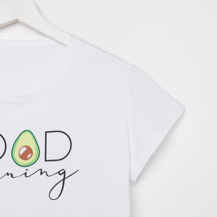 Пижама женская (футболка и шорты) KAFTAN Avocado р. 44-46, белый Пижама женская (футболка и шорты) KAFTAN Avocado р. 44-46, белый