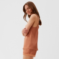 Пижама женская (майка и шорты) KAFTAN Terracotta р. 40-42 Пижама женская (майка и шорты) KAFTAN Terracotta р. 40-42
